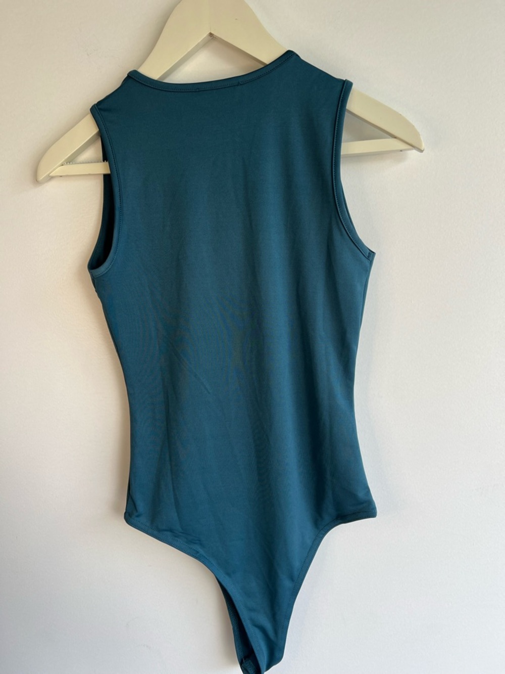 London Rose Blue Cutout Bodysuit Small Sleek Minimal Stretch - Picture 8 of 10
